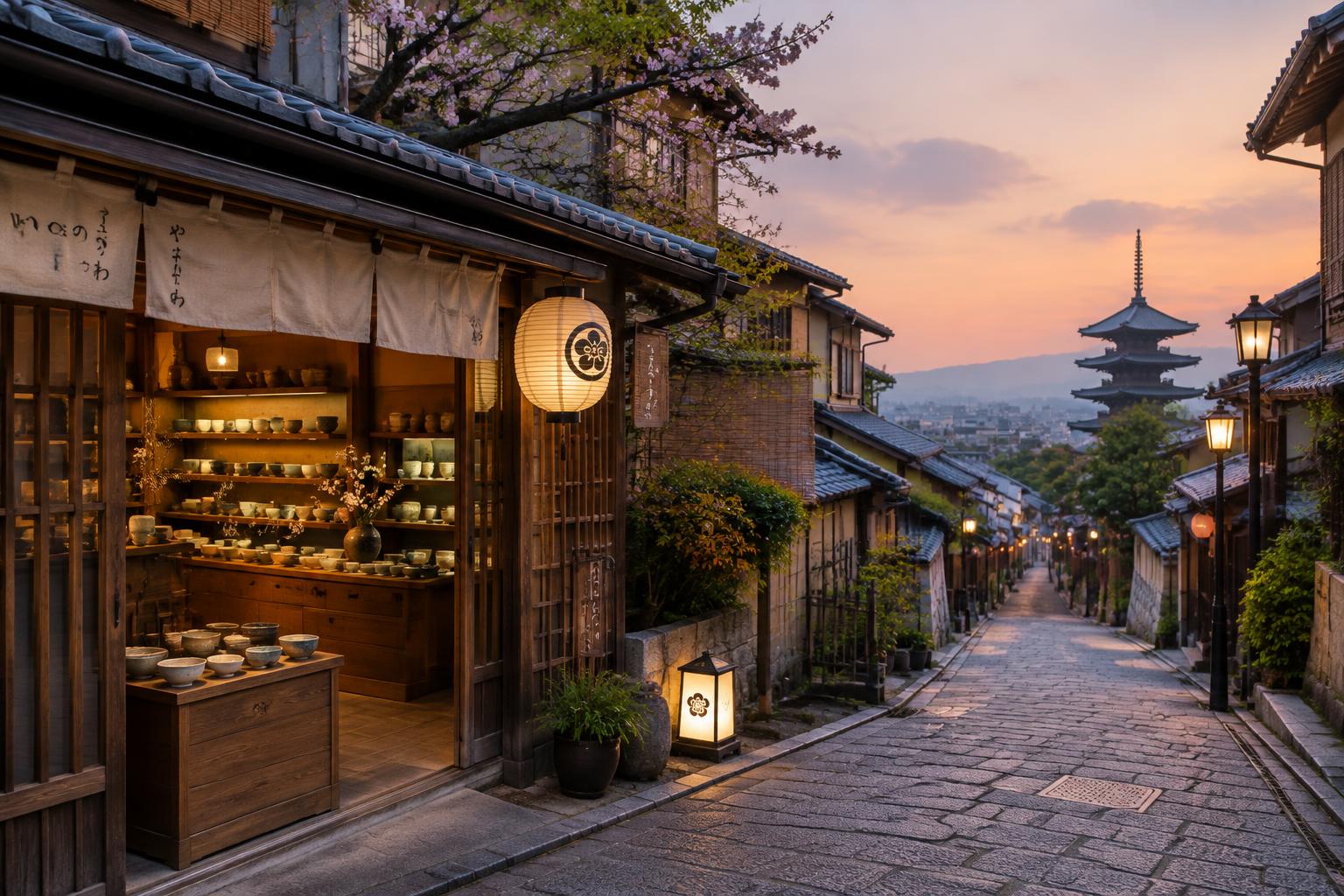 Lanternes et céramiques : l’art japonais de la petite boutique